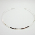 Silver Stiff Wire Choker Necklace